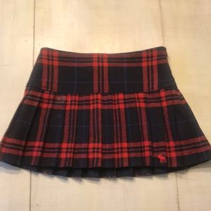 Plaid pleated skirt